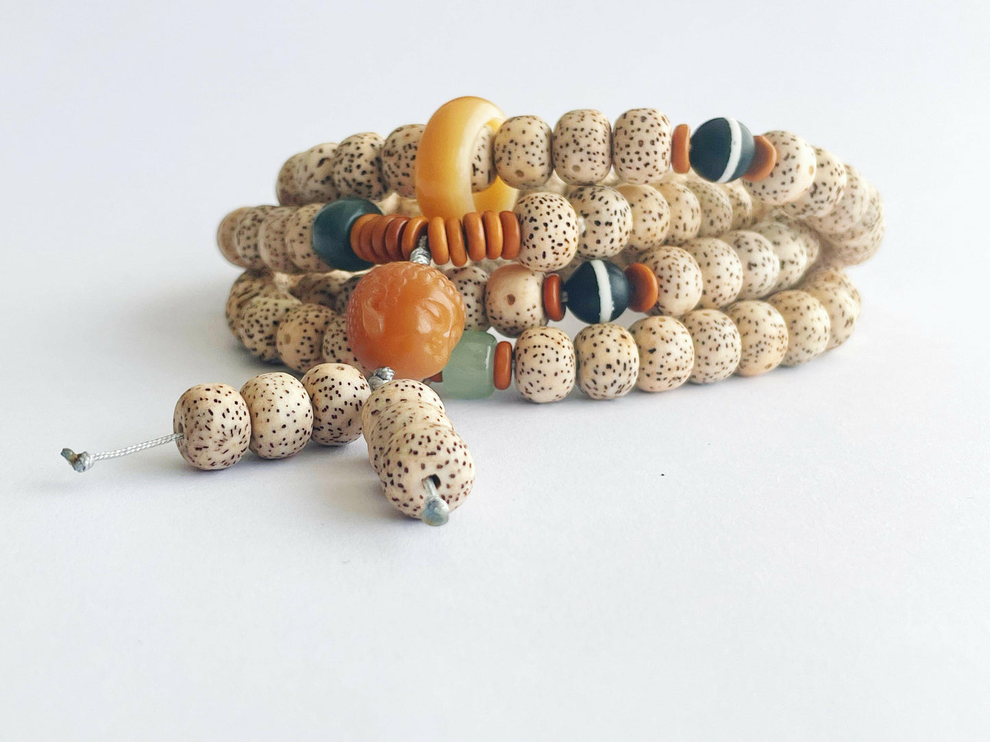 108 Beads Star Moon Bodhi Seeds Bracelet.