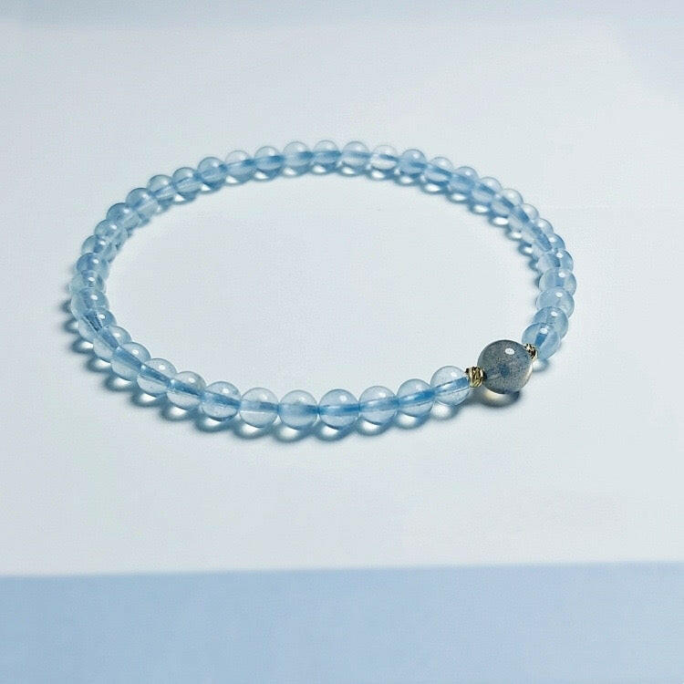 Aquamarine bracelet.