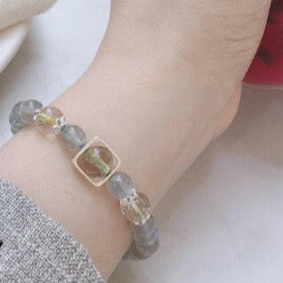 Moonstone an Rutilated Quartz Bracelet.