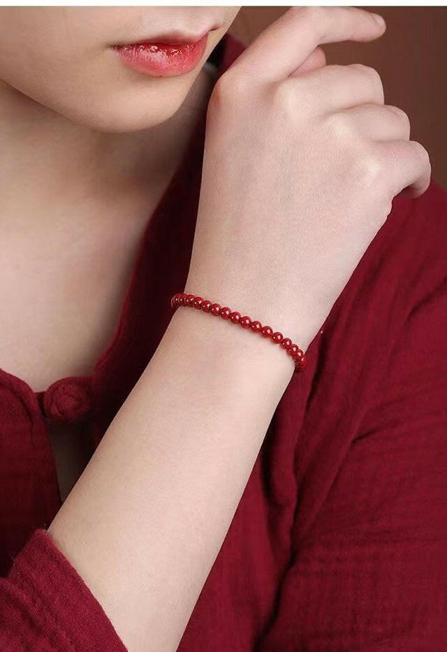 2025 Year of the Snake: Cinnabar Lucky Bracelet.