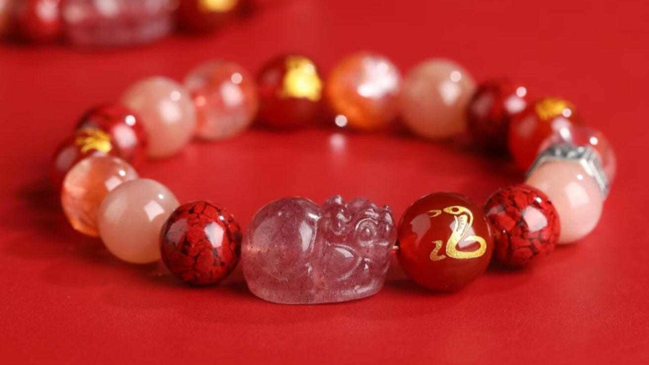 2025 Year of the Snake Zodiac Bracelet – Triple Harmony, Enhanced Fortune and Prosperity