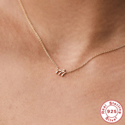 Angel Number Necklace: A Divine Statement in 925 Sterling Silver and Gold Plating