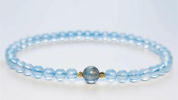 Aquamarine bracelet.