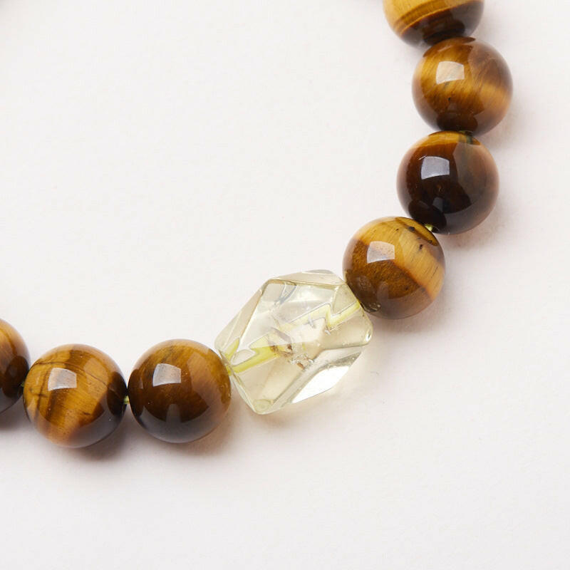 Tiger’s Eye Bracelet - Natural Yellow Rutilated Quartz – Attract Wealth, Fortune and Prosperity